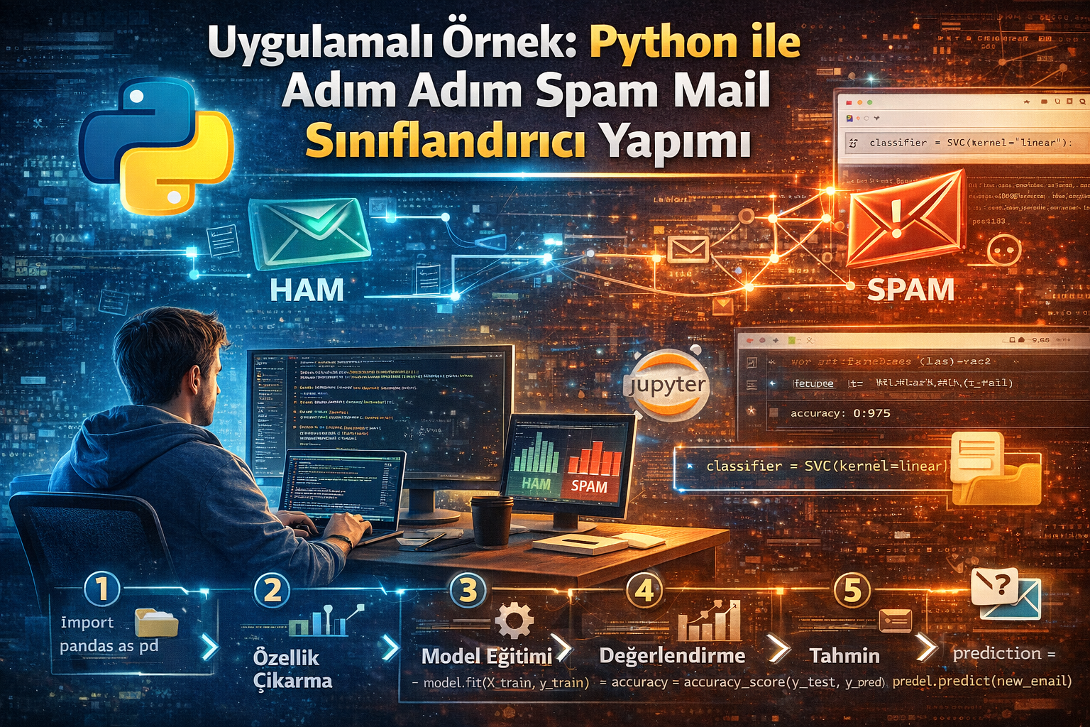 Uygulamalı örnek: Python ile adım adım spam mail sınıflandırıcı yapımı